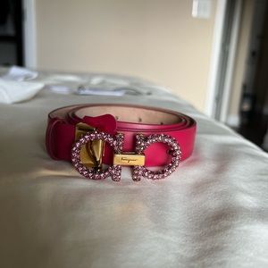 Salvatore Ferragamo Gancini Strass Belt